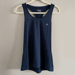 HEAD Scoop Neck Racerback Dark Navy Blue Sport Tennis Tank Top Size M